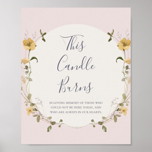 Spring Wildflower Blush deze kaars brandt bruiloft Poster (Voorkant)