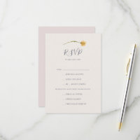 Spring Wildflower | Blush Menu Choice RSVP-kaart