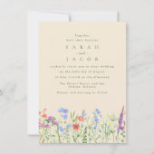 Spring Wildflower Boho Garden Wedding Kaart (Voorkant)