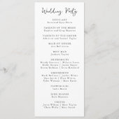 Spring Wildflower Boho Tuin Huwelijksprogramma Programma (Achterkant)