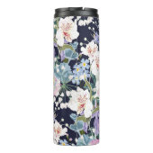 Spring Wildflower: donkerblauw . Thermosbeker (Achterkant)