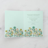 Spring Wildflower Easter Bunny Baby shower Bedankkaart (Binnen)