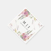 Spring Wildflower Floral Wedding Servet (Hoek)