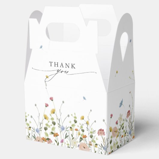 Spring Wildflower Garden Floral chic Vrijgezellenf Bedankdoosjes (Geopend)