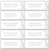 Spring Wildflower Garden Floral Naam Adres Sticker (Voorkant)