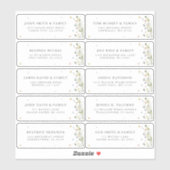 Spring Wildflower Garden Floral Naam Adres Sticker (Vel)