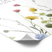 Spring Wildflower Garden Wedding Zitplaatskaart Poster (Hoek)