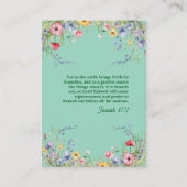Spring Wildflower Garland Bible Scripture Bladwijz Advieskaart (Voorkant)