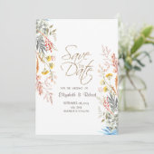 Spring Wildflower Meadow Dried Save the Date (Staand voorkant)