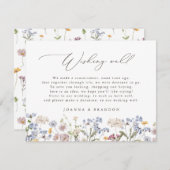 Spring Wildflower Meadow Garden Boho Wishing Well Informatiekaartje (Voorkant / Achterkant)
