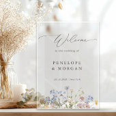 Spring Wildflower Meadow Garden Bruiloft Welkom Acryl Bord