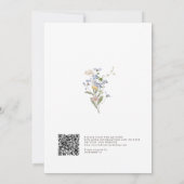 Spring Wildflower Meadow Garden QR code Bruiloft Kaart (Achterkant)