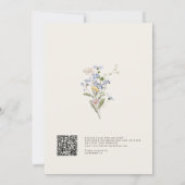 Spring Wildflower Meadow Garden QR Code Bruiloft Kaart (Achterkant)