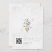 Spring Wildflower Meadow Garden QR Code Bruiloft Kaart (Achterkant)