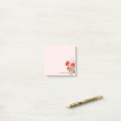 Spring Wildflower Poppy Floral gepersonaliseerd Post-it® Notes (Op bureau)