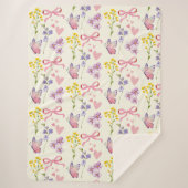 Spring Wildflower Sherpa Blanket Deken (Voorkant)