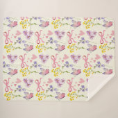 Spring Wildflower Sherpa Blanket Deken (Voorkant (horizontaal))