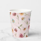 Spring Wildflower Verjaardagsfeestje Papier Cups Papieren Bekers (Voorkant)