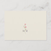 Spring Wildflower Wedding Details Behuizing Kaart (Achterkant)