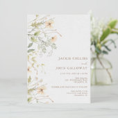 Spring Wildflower Wedding Kaart (Staand voorkant)