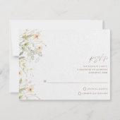 Spring Wildflower Wedding RSVP Kaartje (Voorkant)