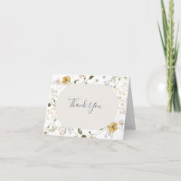 Spring Wildflower | White Bedankt Card