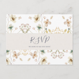 Spring Wildflower   White Song Request RSVP Briefkaart
