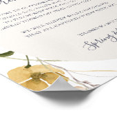 Spring Wildflower | White Unplugged Ceremony Sign Poster (Hoek)