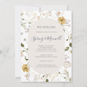 Spring Wildflower   White we Do Vow Renewal Kaart