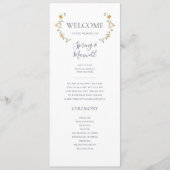Spring Wildflower | White Wedding Programme Programma (Voorkant)