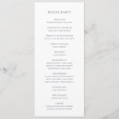 Spring Wildflower | White Wedding Programme Programma (Achterkant)