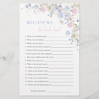 Spring Wildflowers Vrijgezellenfeest Wie kent de b