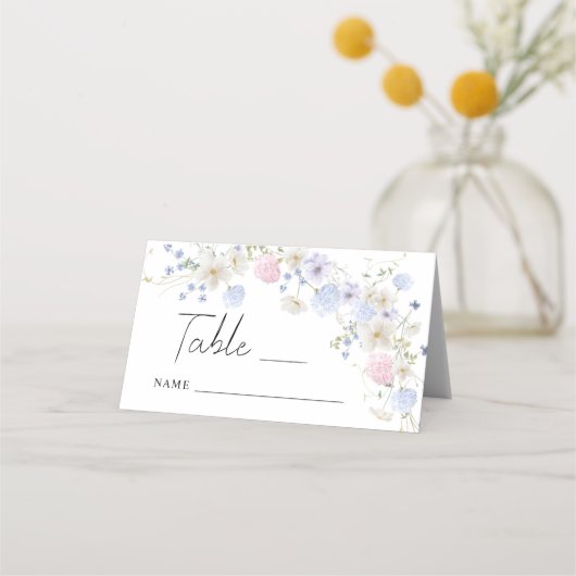 Spring Wildflowers Wedding Table Number (Voorkant)
