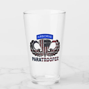 Spring Wings met Amerikaanse vlag Glas