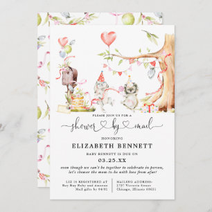 Spring Woodland Animals Baby shower per mail