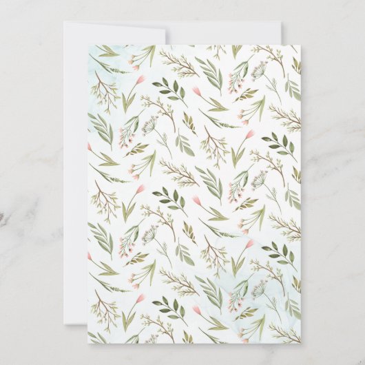 Spring Woodland | Uitnodiging tot Baby shower (Achterkant)