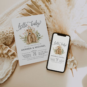 Spring Woodland   Uitnodiging voor Baby shower