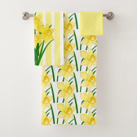 Spring Yellow Daffodils Flowers Bad Handdoek (Insitu)
