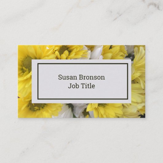 Spring Yellow Floral Visitekaartje (Voorkant)