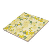 Spring Yellow Flower Pattern Tile Tegeltje (Zijkant)