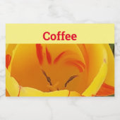 Spring Yellow Tulip Food Label Voedselcontainer Etiket (Enkel label)