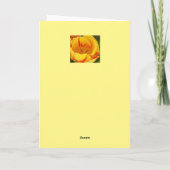 Spring Yellow Tulip Verjaardag Kaart (Achterkant)