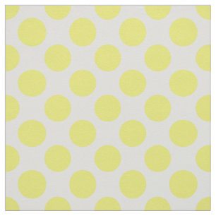 Spring Yellow & White Polka Dot Pattern Stof