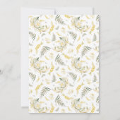 Spring Yellow Wildflower Waterverf Wedding Kaart (Achterkant)