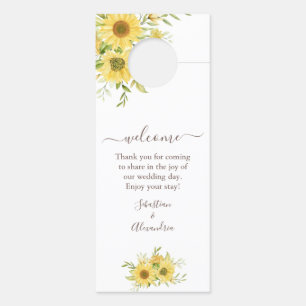 Spring Zonnebloem bruiloft deur hanger