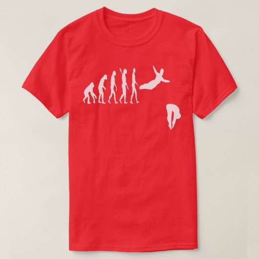 Springboard Diver Evolution Dive Platform Diving T-shirt (Design voorkant)