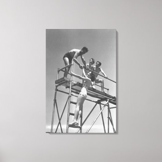 Springboarden Canvas Afdruk (Voorkant)