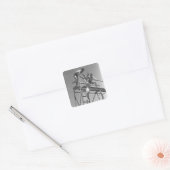 Springboarden Vierkante Sticker (Envelop)