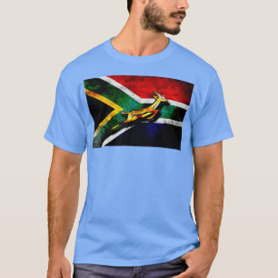 Springbok Bokke Zuid-Afrikaanse vlag  Rugby T-shirt