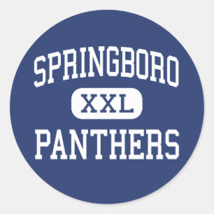 Springboro - Panters - Hoog - Springboro Ronde Sticker